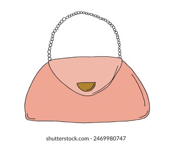 Outline illustration vector image of a womans bag.
Hand drawn artwork of a womans purse.
Simple cute original logo.
Hand drawn vector illustration for posters.