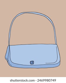 Outline illustration vector image of a womans bag.
Hand drawn artwork of a womans purse.
Simple cute original logo.
Hand drawn vector illustration for posters.