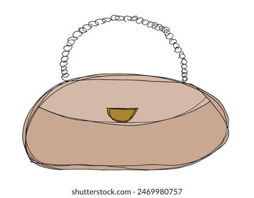 Outline illustration vector image of a womans bag.
Hand drawn artwork of a womans purse.
Simple cute original logo.
Hand drawn vector illustration for posters.