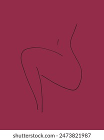 Ilustración de contorno Imagen de Vector de una silueta de mujer.
Dibujo a mano de una silueta de mujer.
Simple lindo logotipo original.
Ilustración vectorial dibujada a mano para carteles.