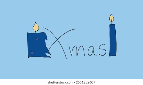 Outline illustration vector image of a Xmas inscription.
Hand drawn artwork of a Xmas inscription.
Simple cute original logo.
Hand drawn vector illustration for posters.