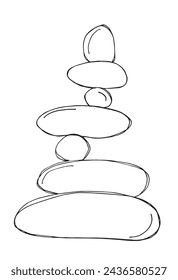 Umriss-Illustration Vektorbild eines Zen-Elements.
Handgezeichnetes Kunstwerk von Zen-Zeichen.
Einfaches, niedliches Original-Logo.
Handgezeichnete Vektor-Illustration für Poster.