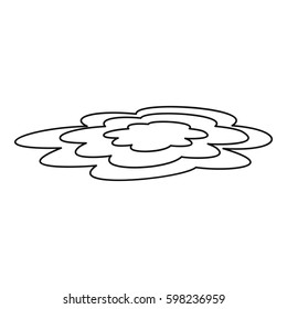 Outline illustration of water puddle vector icon for web