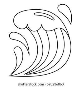 Outline illustration of wave vector icon for web