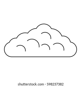 Outline illustration of wet cloud vector icon for web