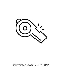 Outline Illustration Of A Whistle For Sporting Event Signalling