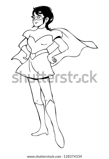 female superhero body outline