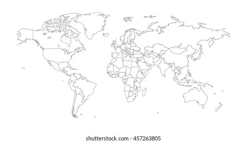 World Map Black And White Images Stock Photos Vectors