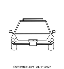 Outline image of a car with black lines. Can be used for logos or whatever you want.