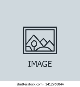 Outline image vector icon. Image illustration for web, mobile apps, design. Image vector symbol.