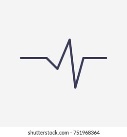 Outline impulse icon illustration vector symbol
