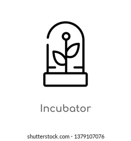 outline incubator vector icon. isolated black simple line element illustration from future technology concept. editable vector stroke incubator icon on white background