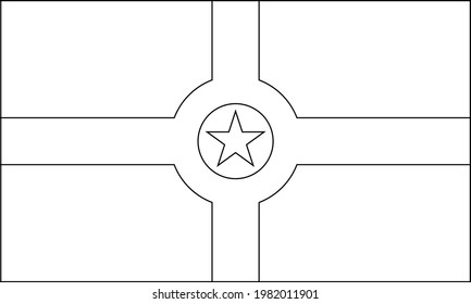 esquema de la bandera de indianápolis. ilustración vectorial
