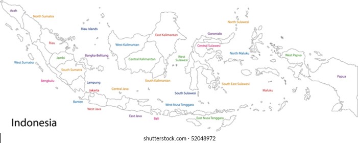 Indonesia Map Hd Stock Images Shutterstock