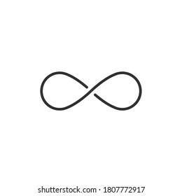 Outline infinity icon illustration isolated vector sign symbol. EPS 10