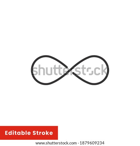 Outline infinity icon illustration isolated vector sign symbol. Editable stroke EPS 10
