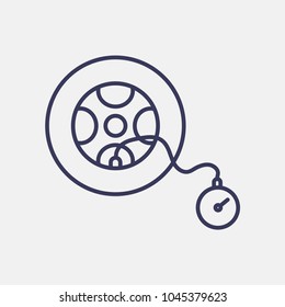 Outline inflate tire icon illustration vector symbol