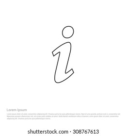 Outline Info Icon, Vector Illustration, Flat pictogram icon