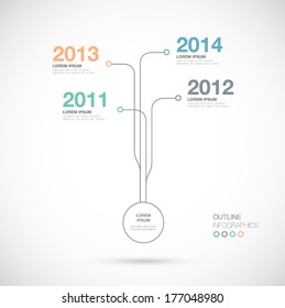 Outline infographics timeline innovation vector