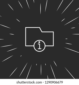 Outline information folder icon illustration isolated vector sign symbol