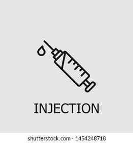 Outline injection vector icon. Injection illustration for web, mobile apps, design. Injection vector symbol.