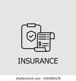 Outline insurance vector icon. Insurance illustration for web, mobile apps, design. Insurance vector symbol.