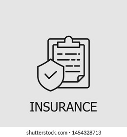 Outline insurance vector icon. Insurance illustration for web, mobile apps, design. Insurance vector symbol.