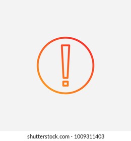 Outline interjection icon. gradient illustration isolated vector sign symbol