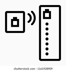 Outline internet cable tester pixel perfect vector icon