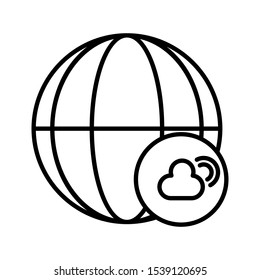 Outline internet vector icon editable vector stroke