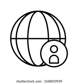 Outline internet vector icon editable vector stroke
