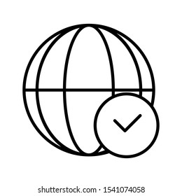 Outline internet vector icon editable vector stroke