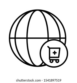 Outline internet vector icon editable vector stroke