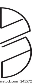 Elemento vector de logotipo de letra inicial de esquema