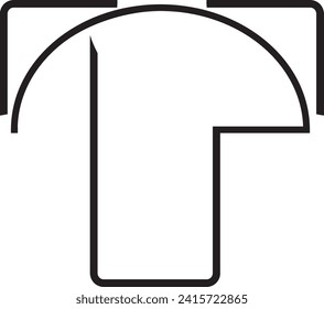 Outline intial letter logo vector element
