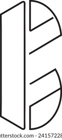 Elemento vector de logotipo de letra inicial de esquema