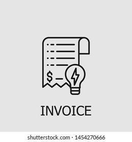 Outline invoice vector icon. Invoice illustration for web, mobile apps, design. Invoice vector symbol.