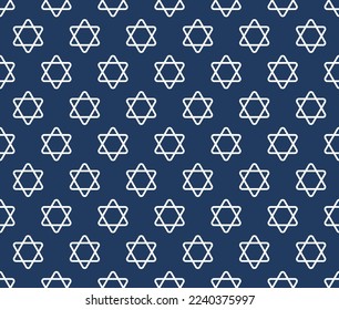 Outline Israeli stars of David consisting of triangles seamless pattern vector illustration