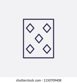 Outline jack poker playing card icon illustration,vector gambling sign symbol