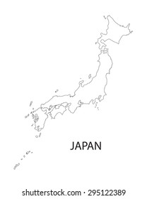 outline of Japan map