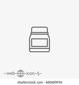 outline jar vector icon