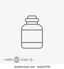 outline jar vector icon