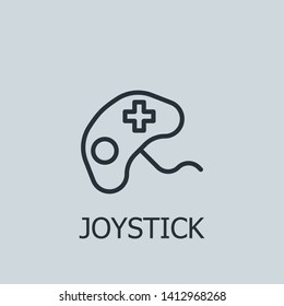Outline joystick vector icon. Joystick illustration for web, mobile apps, design. Joystick vector symbol.