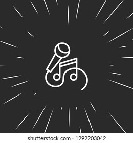 Outline karaoke icon illustration isolated vector sign symbol