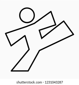 Outline Karate vector icon