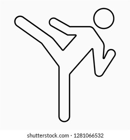 Outline karate vector icon