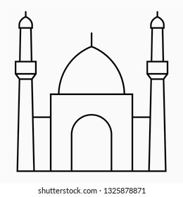 Outline karbala pixel perfect vector icon