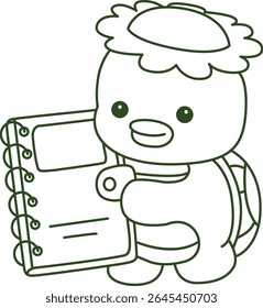 Outline of Kawaii japanese mythology Kappa sticker cute. Coloring pages of Cute kappa mascot ghost japanese.
outline of Kappa bring a notes
