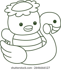 Contorno da mitologia japonesa kawaii Kappa adesivo bonito. Colorir páginas de bonito kappa mascote fantasma japonês.
contorno de Kappa preso no pneu flamingo
