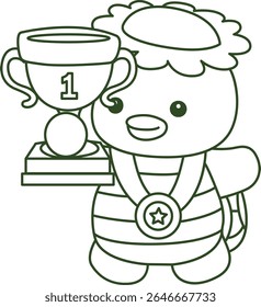 Contorno da mitologia japonesa kawaii Kappa adesivo bonito. Colorir páginas de bonito kappa mascote fantasma japonês.
O esboço de Kappa é o vencedor